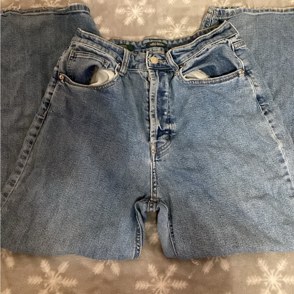 Wild fable dark wash mom jeans (8)